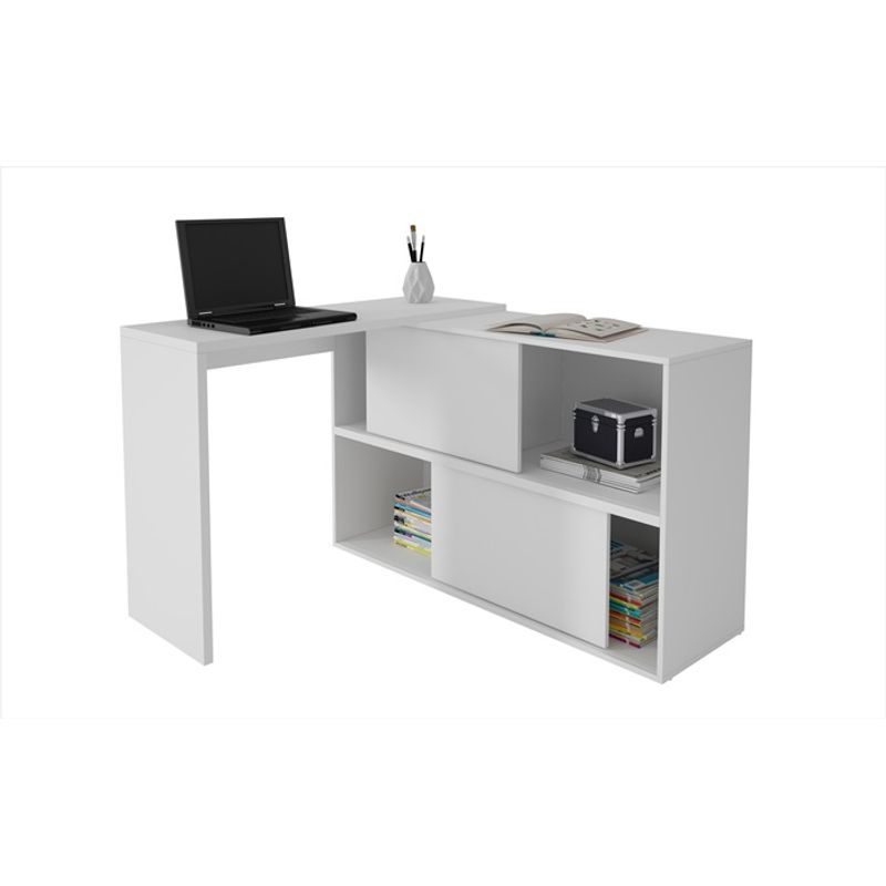 VE MUEBLES - Escritorio Esquinero Maca Blanco