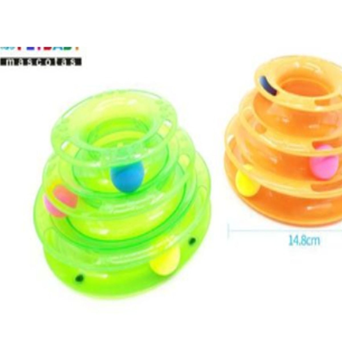 GENERICO - Juguete Para Gato Con Pelotitas Colores Surtidos 14x13cm