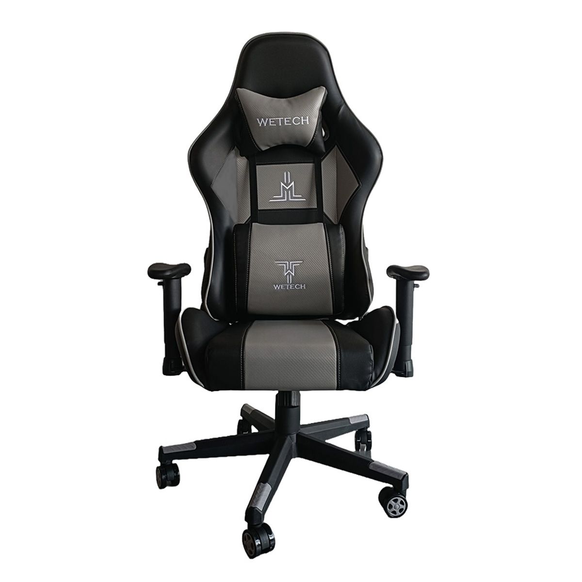 GENERICO - Silla Gamer Wetech Color Gris y Negro Modelo LS-8088