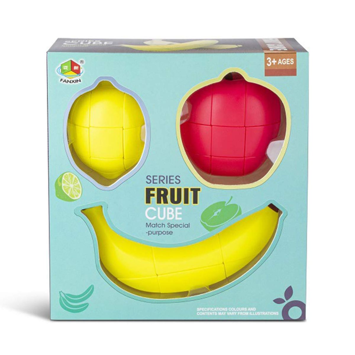 FANXIN - Set 3 Cubos Frutas Colección Fanxin