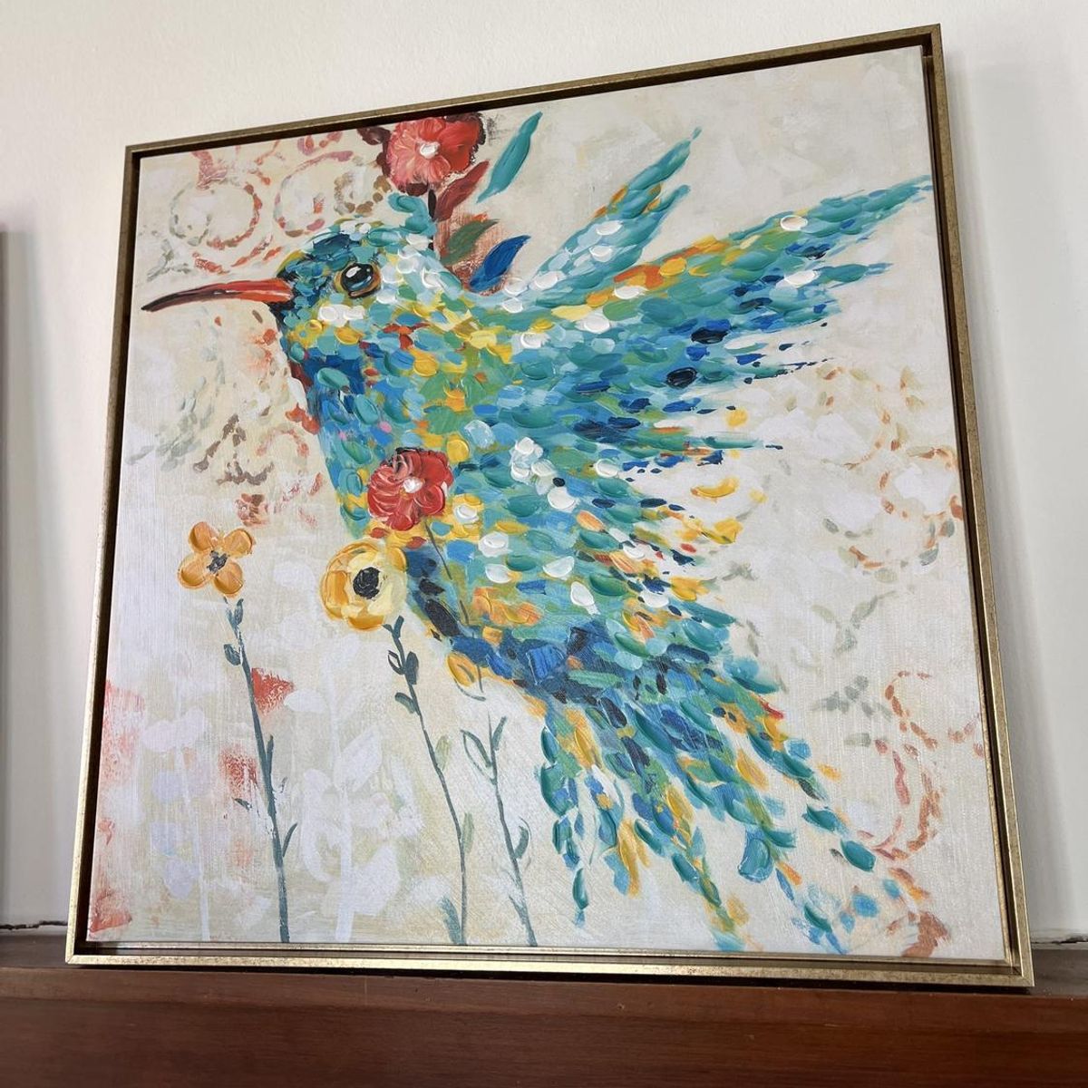 GENERICO - Cuadro de Diseño Colibri Fondo Blanco