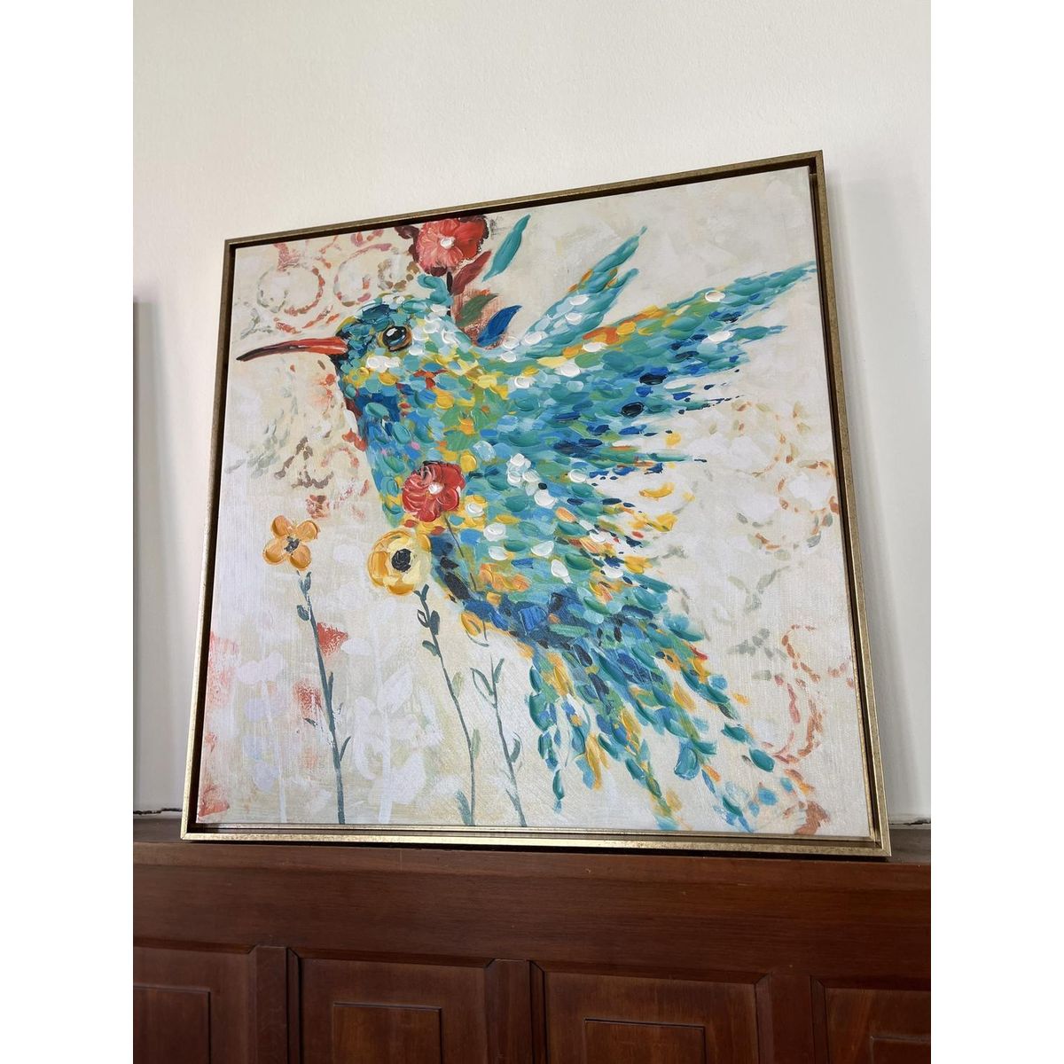 GENERICO - Cuadro de Diseño Colibri Fondo Blanco