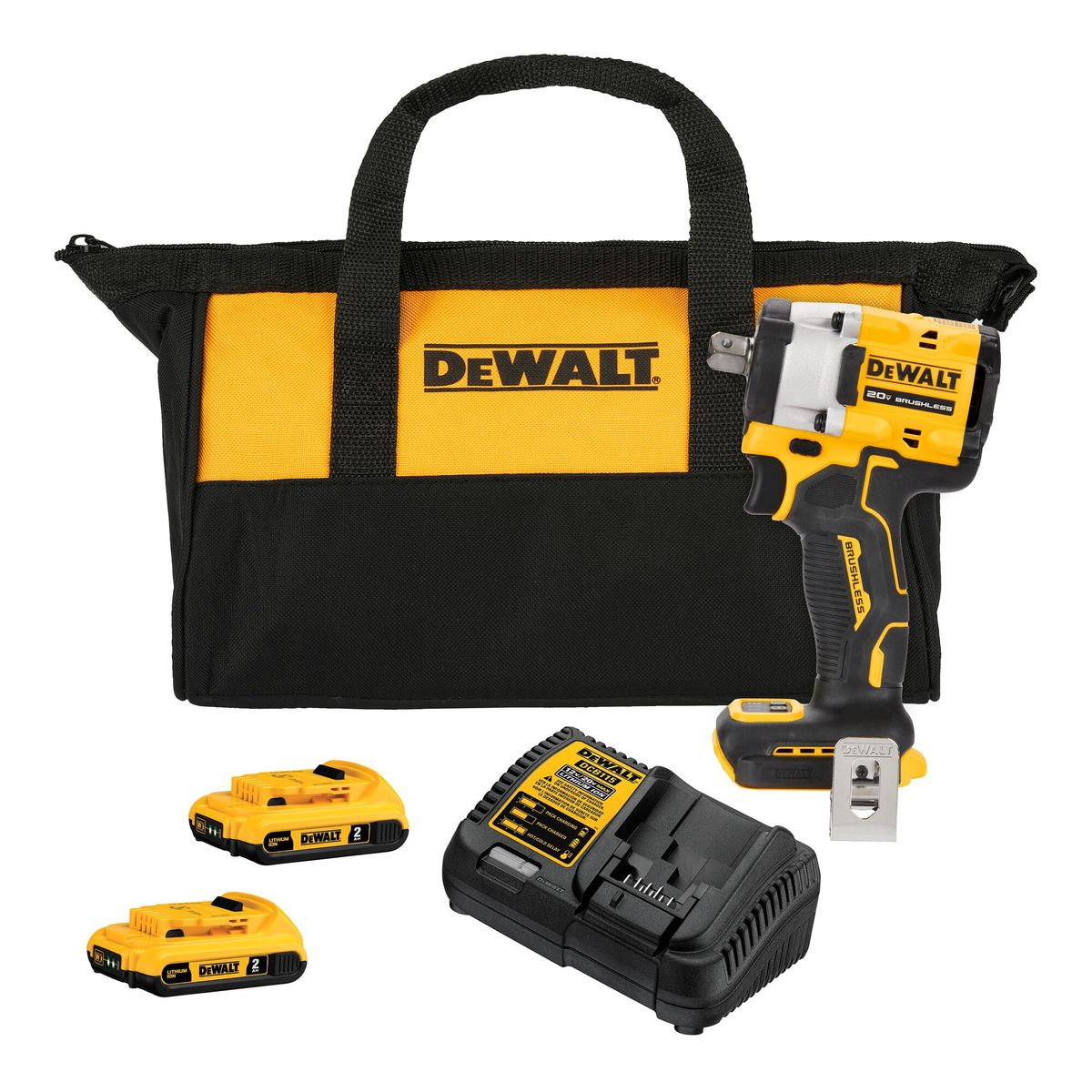 DEWALT - Kit Llave de impacto 1/2" ATOMIC 20V DEWALT DCF922D2-B2