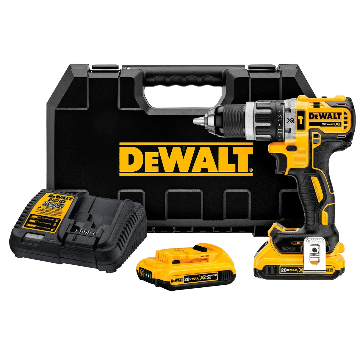 DEWALT - Kit Taladro Percutor 20V Brushless + accesorios DEWALT DCD796D2-B2