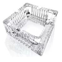 Cenicero De Vidrio Cristal Cuadrado De Lujo Mesa Escritorio