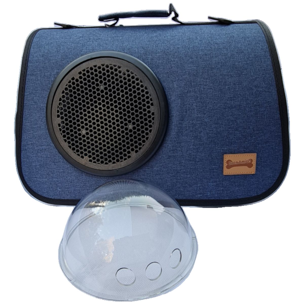 GENERICO - Transportador Cúpula para mascotas Azul