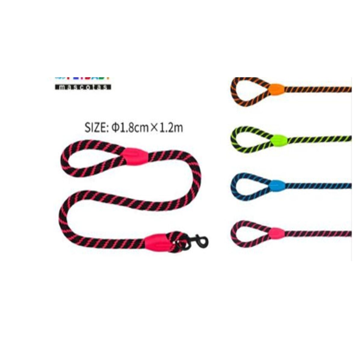 GENERICO - Correa Redonda Para Perro Rosa 1cmx1metro