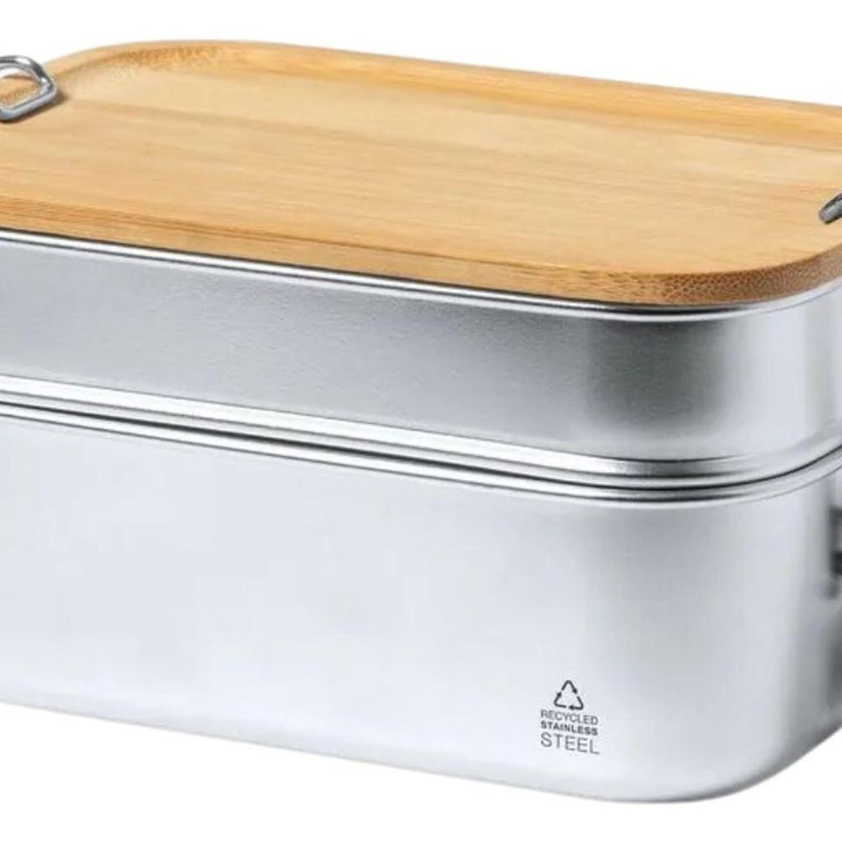 IMPORTCLICK - Contenedor Hermético Doble Acero Inox. Bambú Vinckers 940 ml