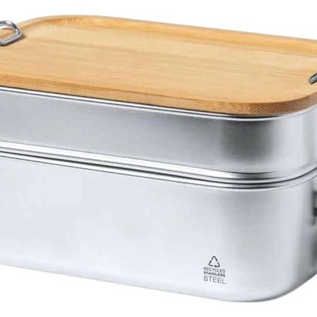 IMPORTCLICK - Contenedor Hermético Doble Acero Inox. Bambú Vinckers 940 ml