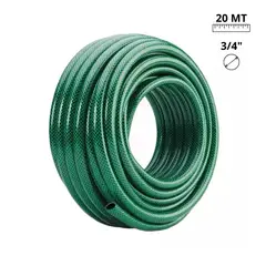 GENERICO - Manguera de riego jardinera de 20 metros PVC reforzado doble 3/4