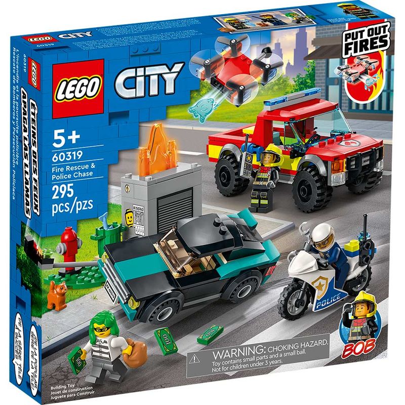 LEGO - Lego City 60319  Rescate De Bomberos Y Persecución Policiaca