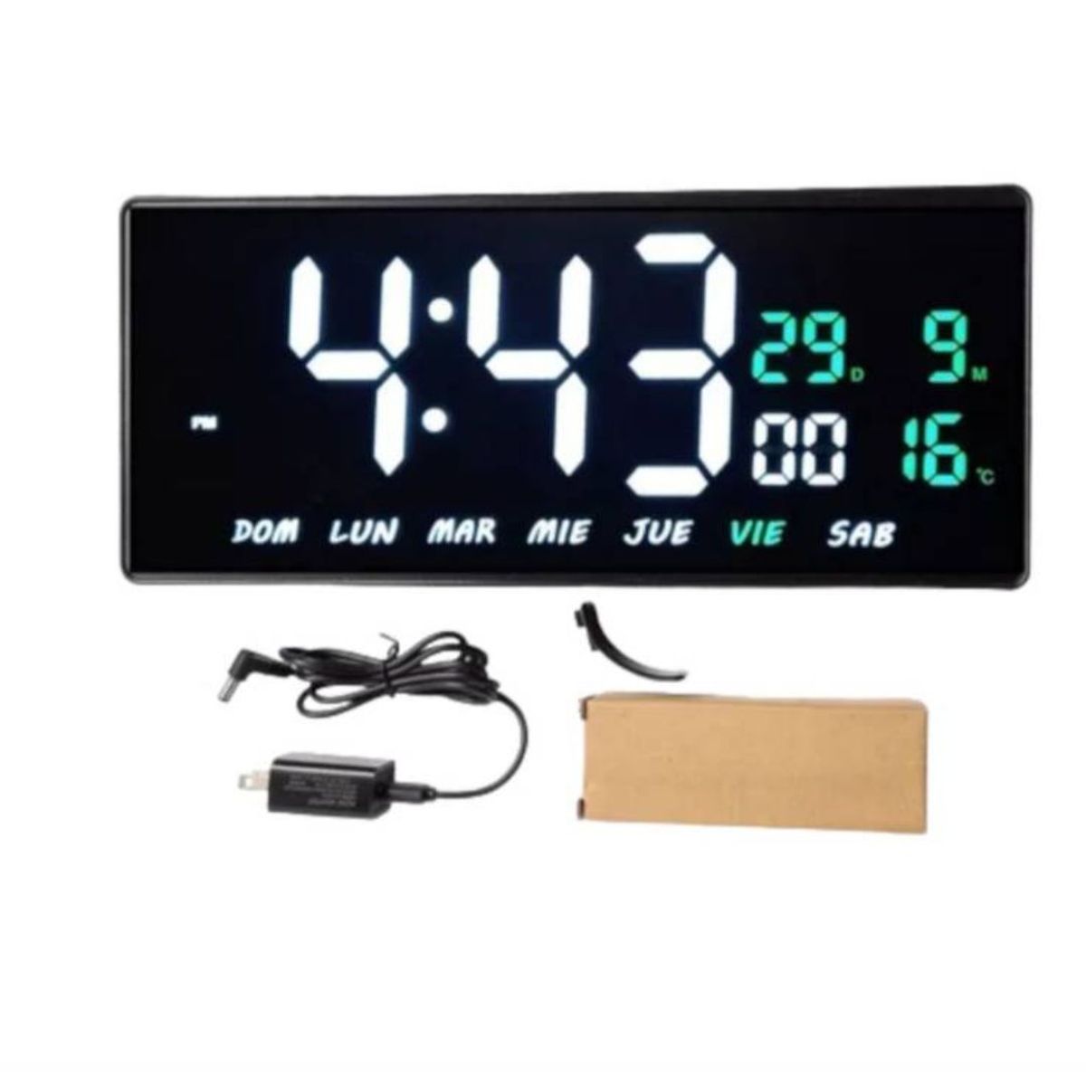 RELOJ DIGITAL DE PARED MODERNO CON CALENDARIO, marca OEM - Foto 2