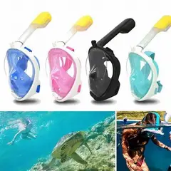 GENERICO - Máscara Snorkel Buceo Antiniebla Con Soporte Gopro celeste