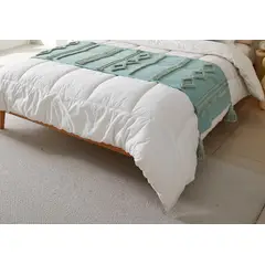 ANGELES DEL HOGAR - Piecera Bordadas con Pompones 2plazas