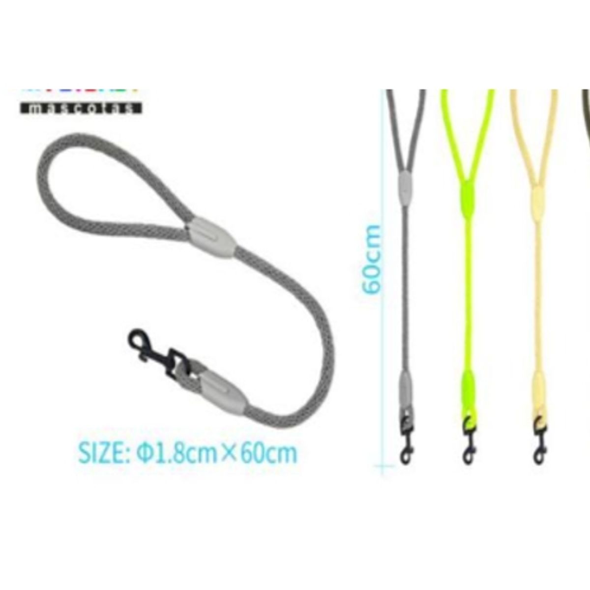 GENERICO - Correa Redondo Para Perro 60x1cm Color beige