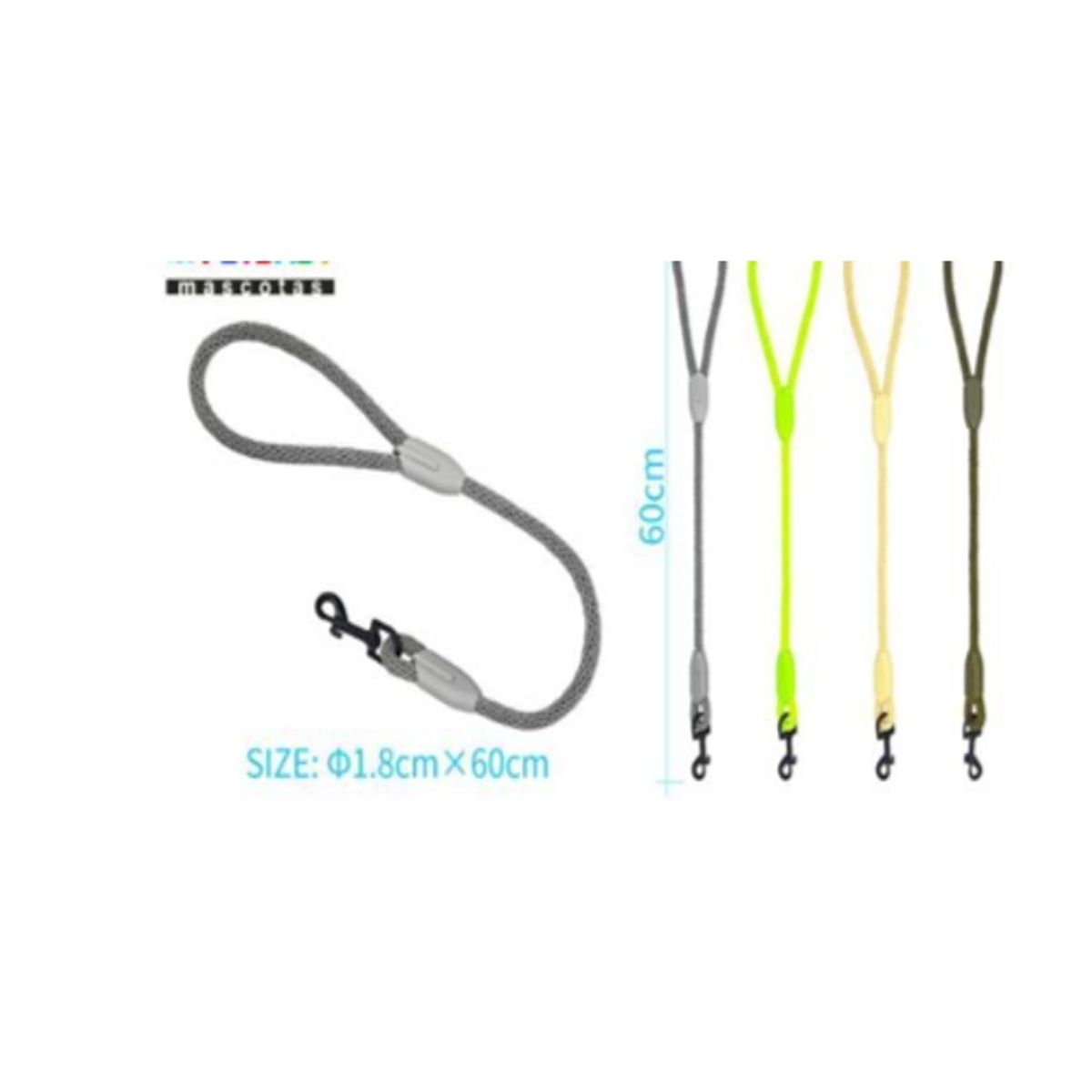 GENERICO - Correa Redondo Para Perro 60x1cm Color beige