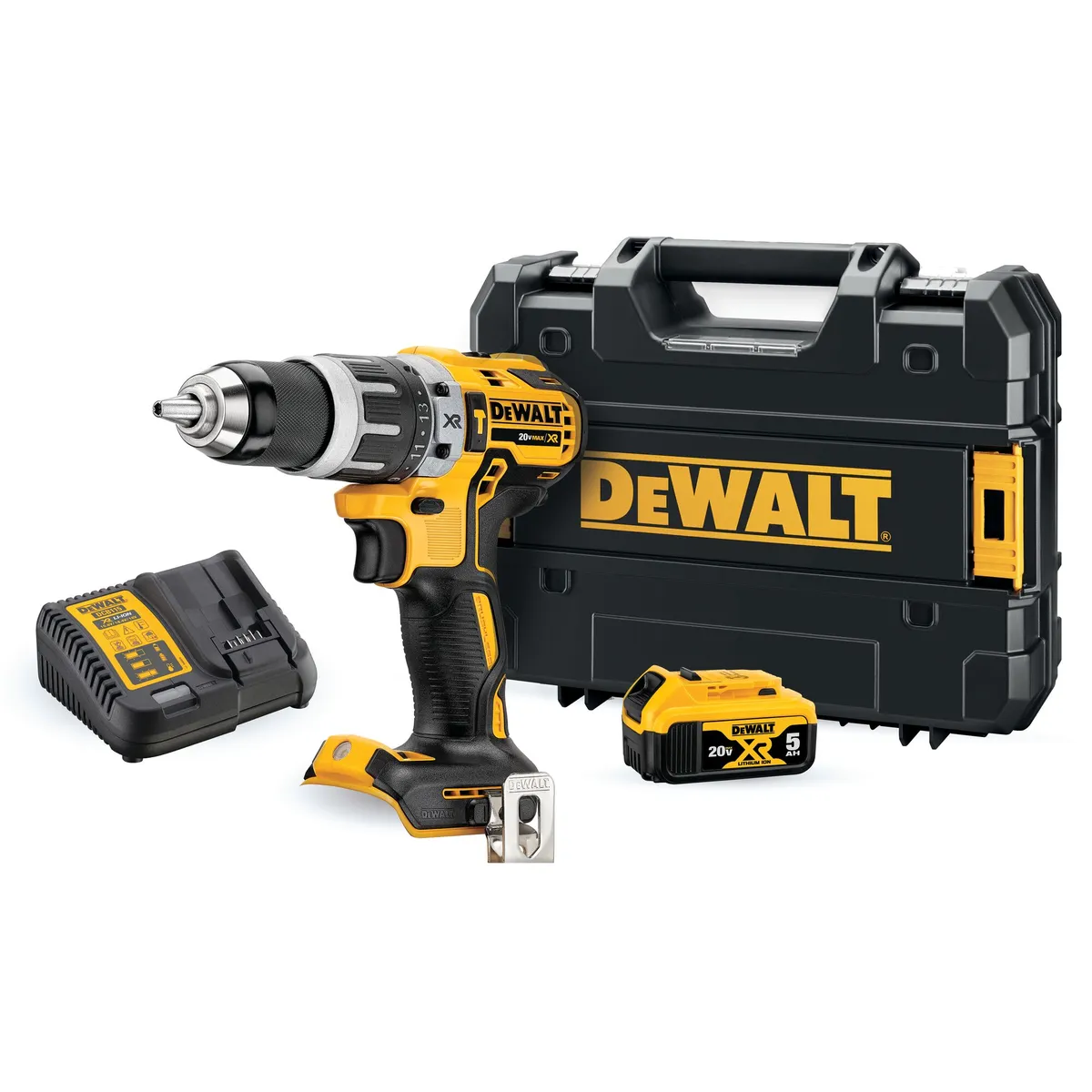 DEWALT - Kit Taladro Percutor 20V + Batería 5Ah DEWALT DCD796P1-B2
