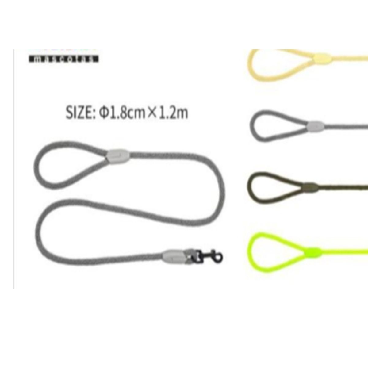 GENERICO - Correa Redondo Para Perro 1cmx1metro Color Negro