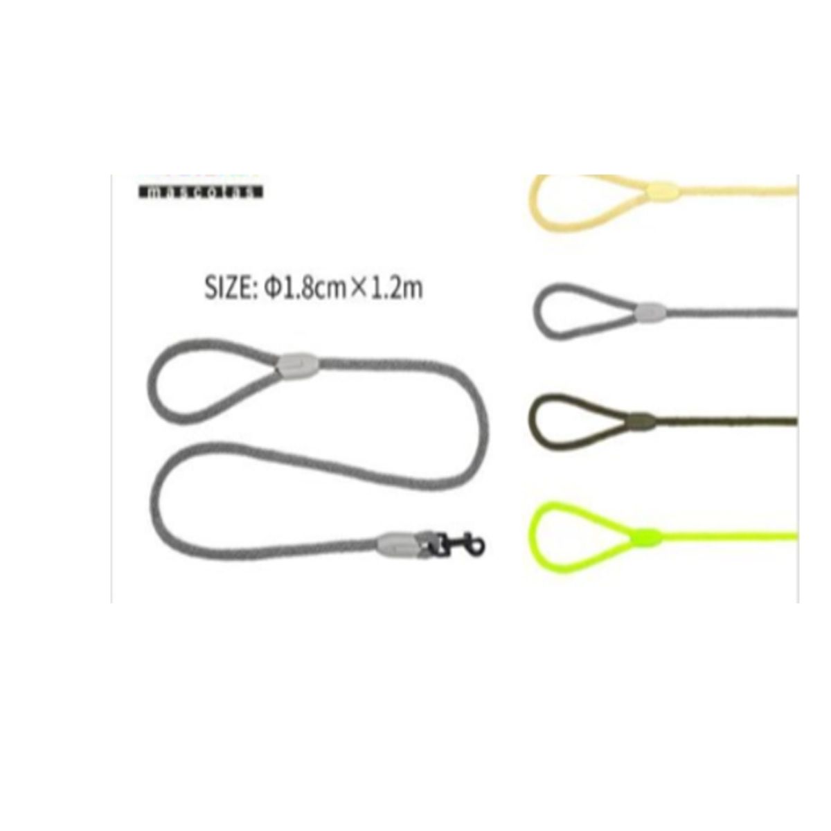 GENERICO - Correa Redondo Para Perro 1cmx1metro Color Negro