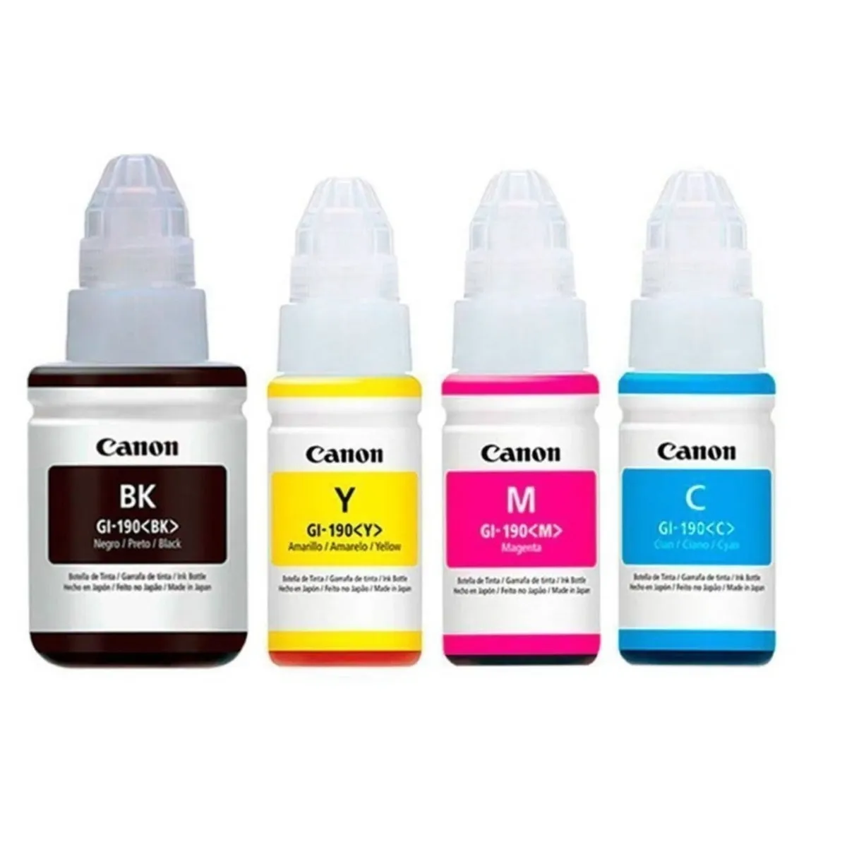 CANON - Tinta Canon Original Pack Gi-190 Bk C Y M G2100 G3110 G4100