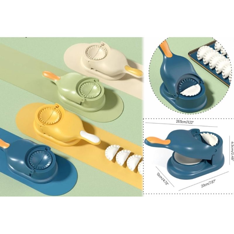 GENERICO - Prensa Mini Empanadas Máquina Para Hacer Dumplings 2 En 1 Amarillo