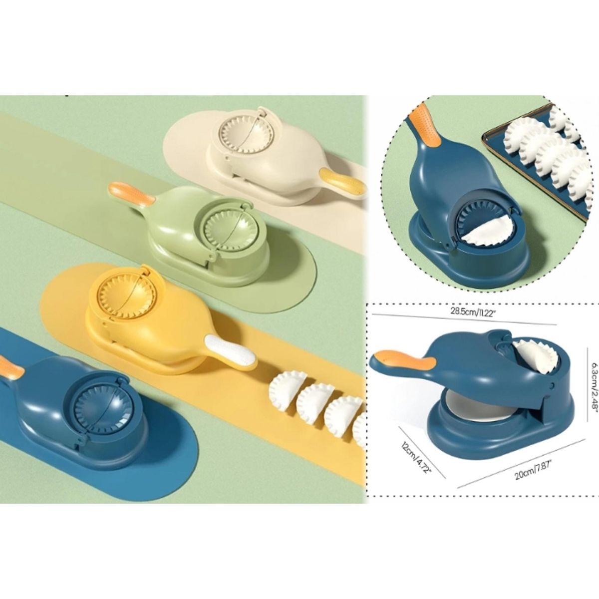 GENERICO - Prensa Mini Empanadas Máquina Para Hacer Dumplings 2 En 1 Beige