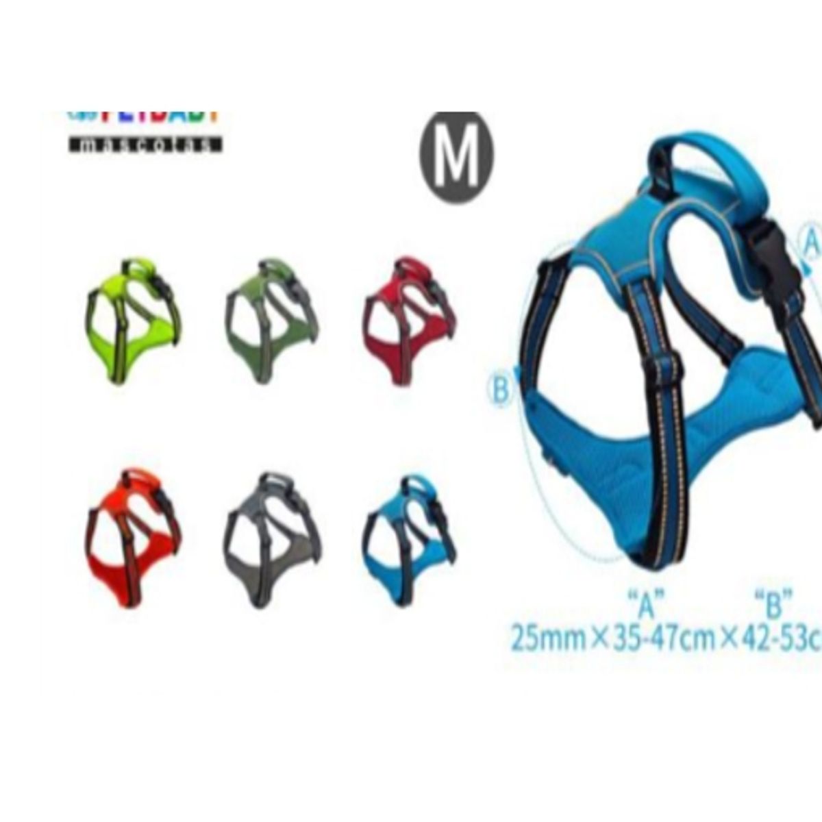 GENERICO - Arnés Tipo Pechera Reforzada Para Perros Talla M Verde