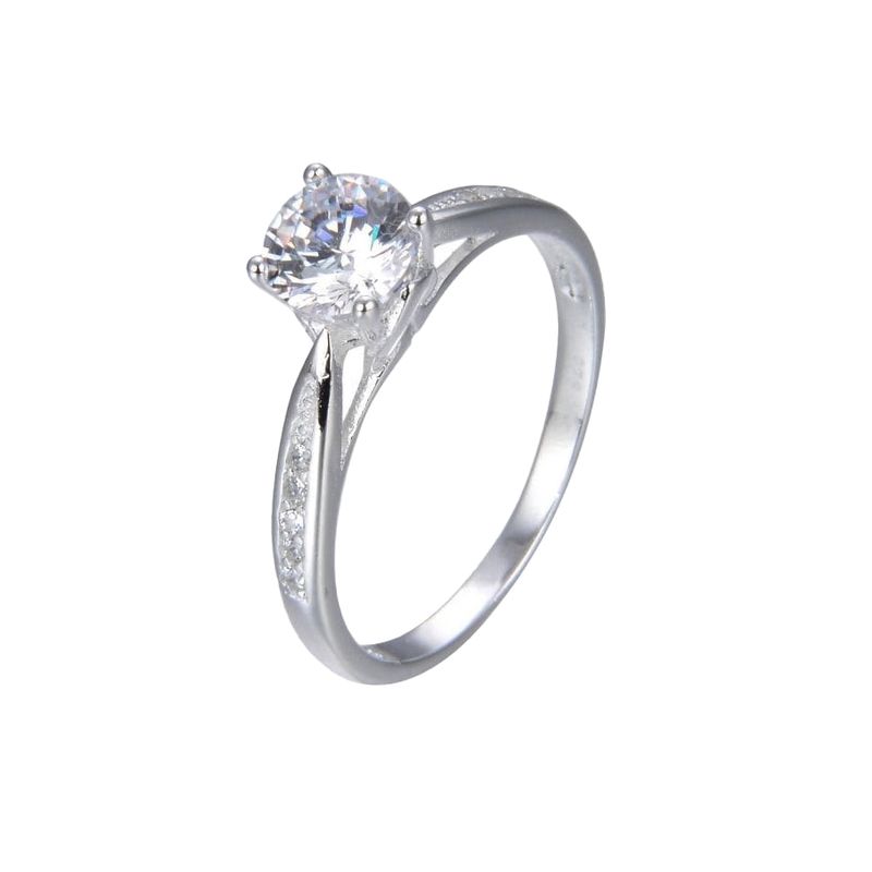 ANDREA COGGIOLA JOYAS - Anillo Solitario Tali Plata Fina 925