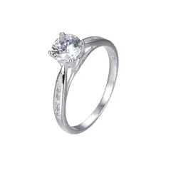 ANDREA COGGIOLA JOYAS - Anillo Solitario Tali Plata Fina 925