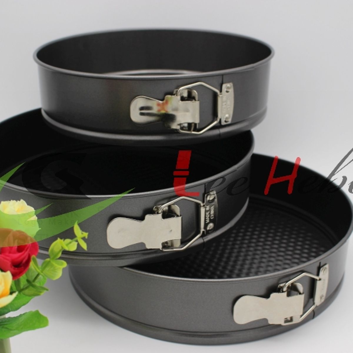 GENERICO - 3 Moldes Redondos Repostería Queques Tortas Antiadherente