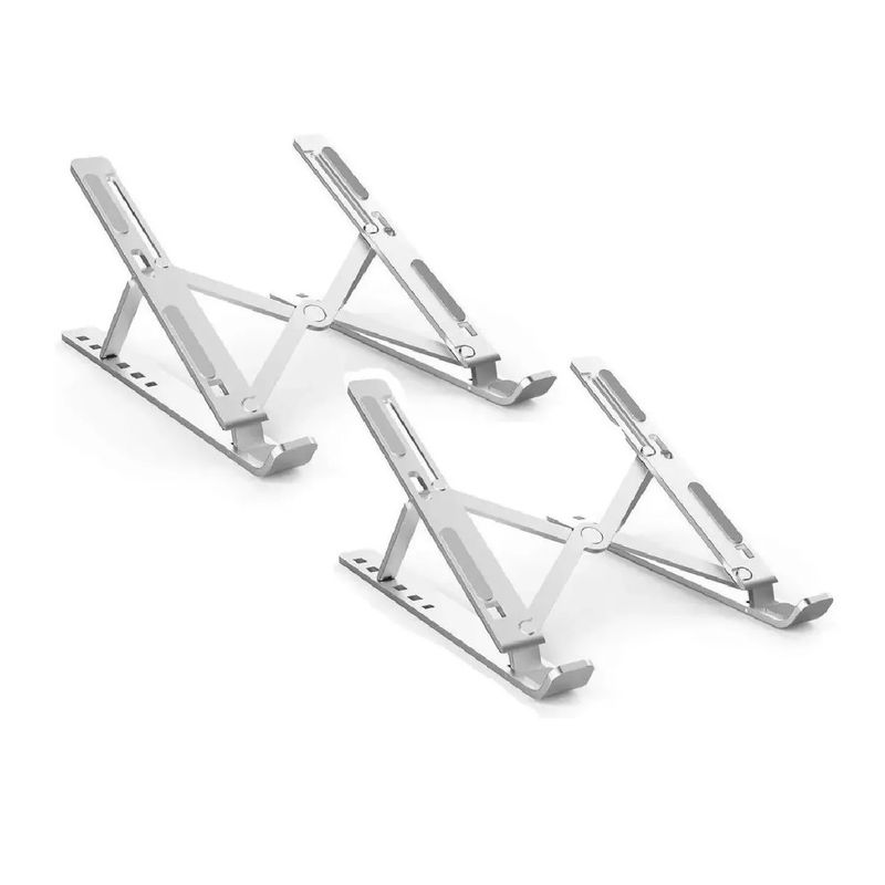GENERICO - Pack X2 Soporte Base Notebook Aluminio Vertical Laptop Stand