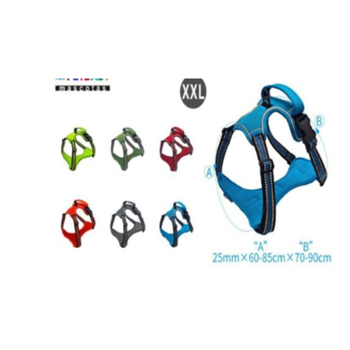 GENERICO - Arnés Tipo Pechera Reforzada Para Perros Talla XXL Rojo