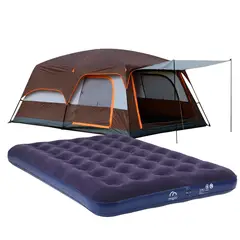 MIGLU - Carpa para 6 personas y Colchon Inflable 191x137x22