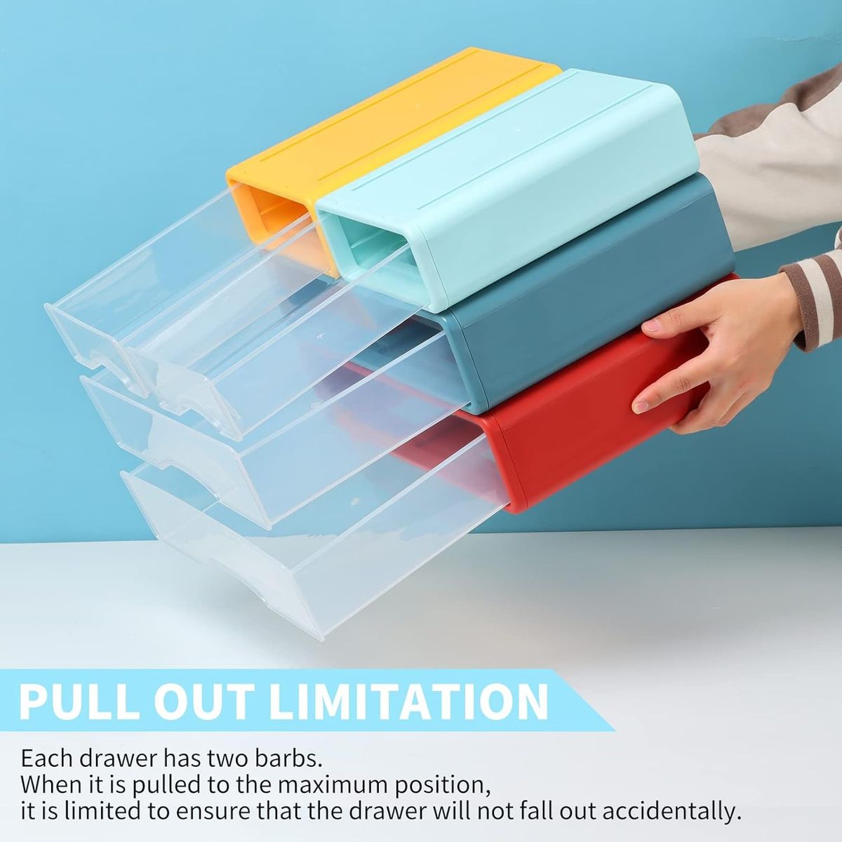 GENERICO - PACK 4 ORGANIZADOR MUEBLES ESCRITORIO APILABLES GRANDES