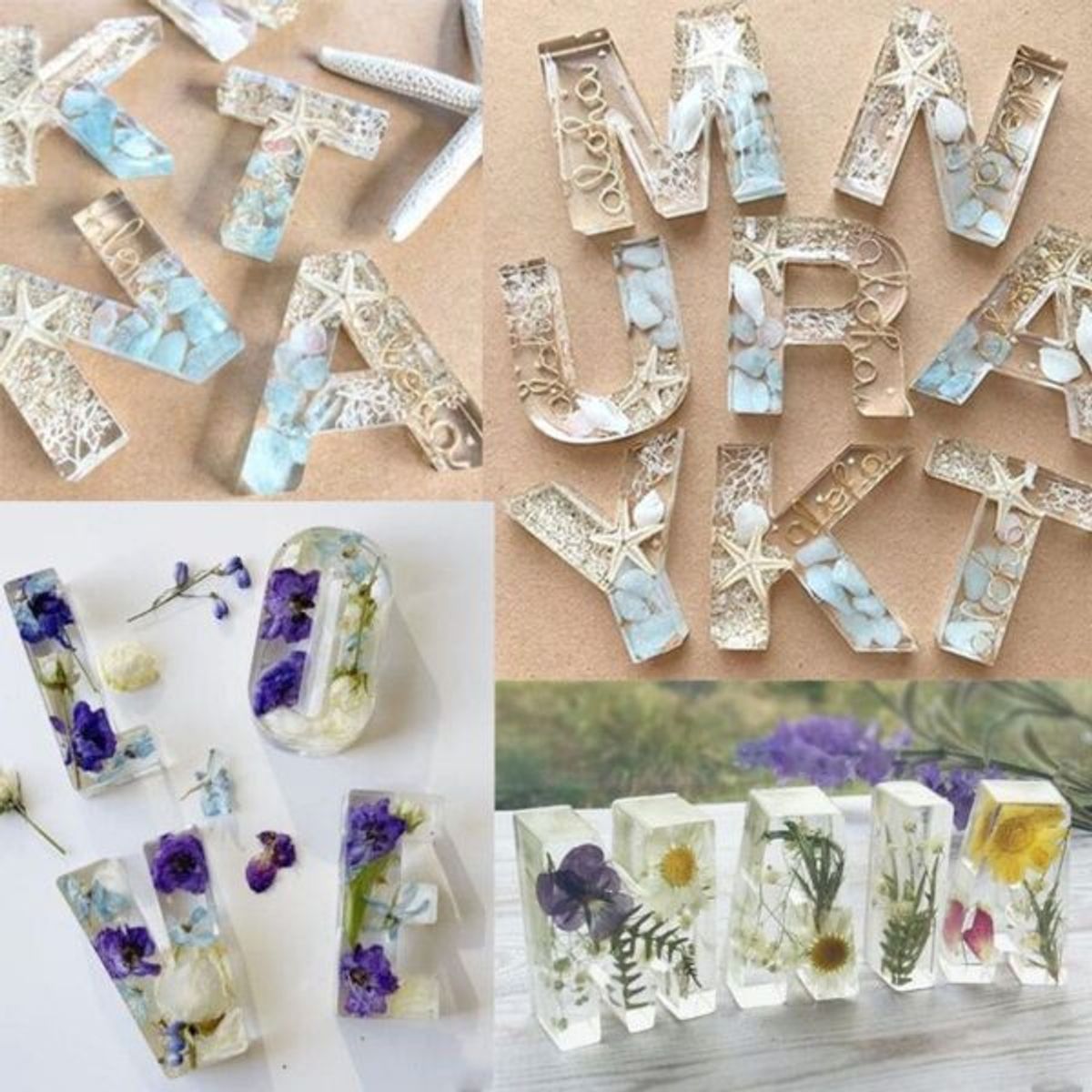 GENERICO - Molde Silicona Para Resina Forma LetrasNumeros