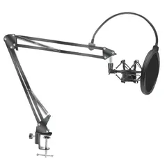 GENERICO - Kit Profesional Brazo Microfono Antipop Soporte Araña Studio
