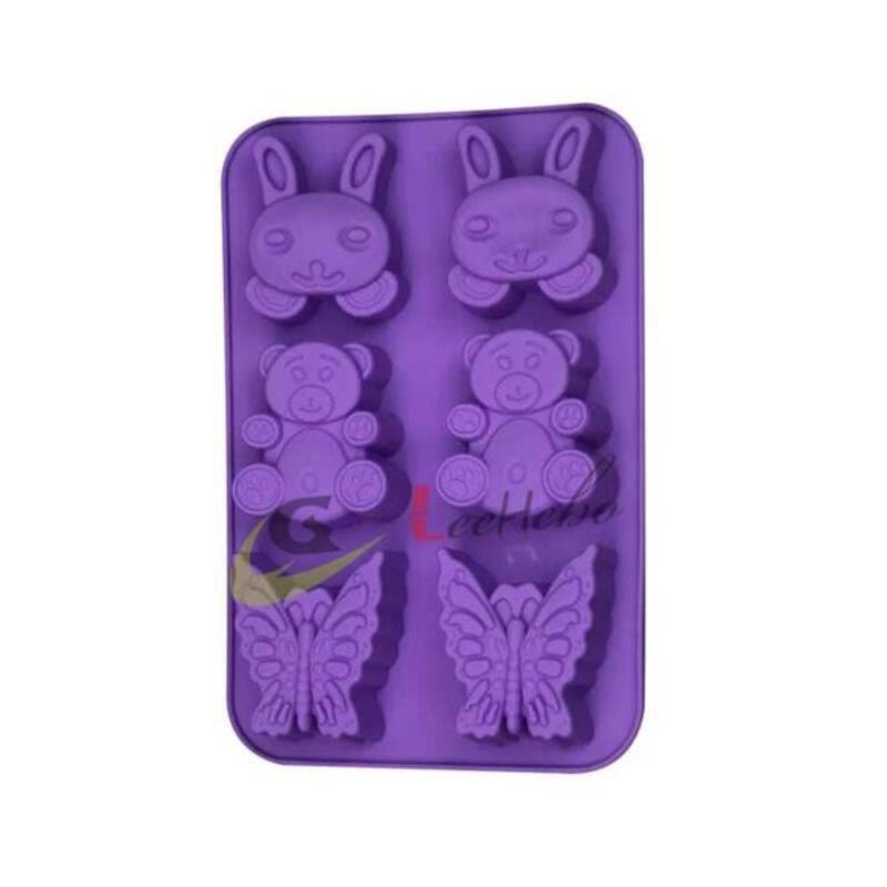 GENERICO - Molde Silicona Reposeria Mariposa-Oso-Conejo