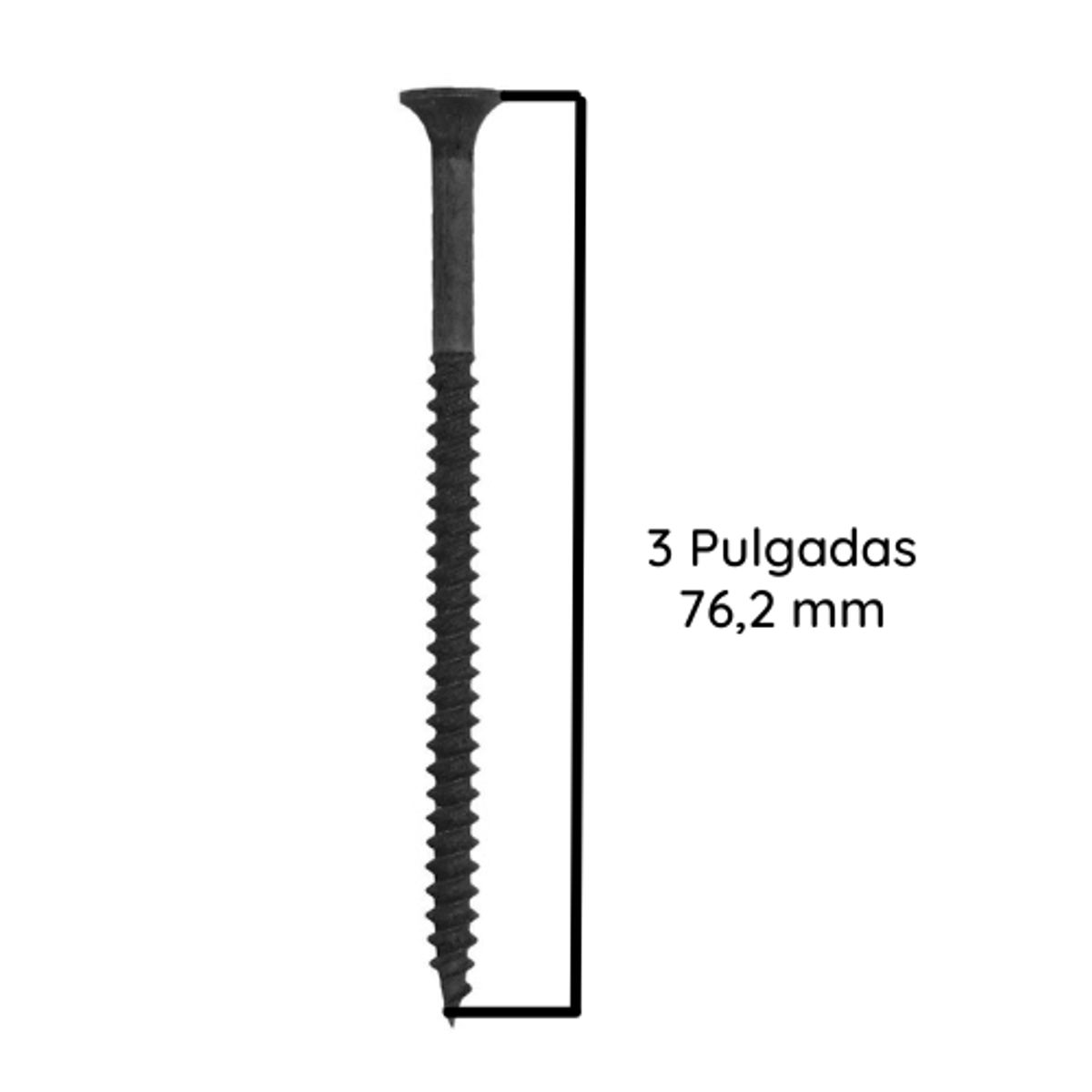 GENERICO - Tornillo Volcanita Rosca Madera CRS Zinc 8 x 3 x 250 Unidades