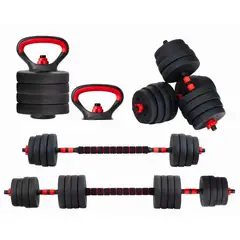 YEP S - Mancuernas 30 kg Set Ajustable a Barra 3 En 1