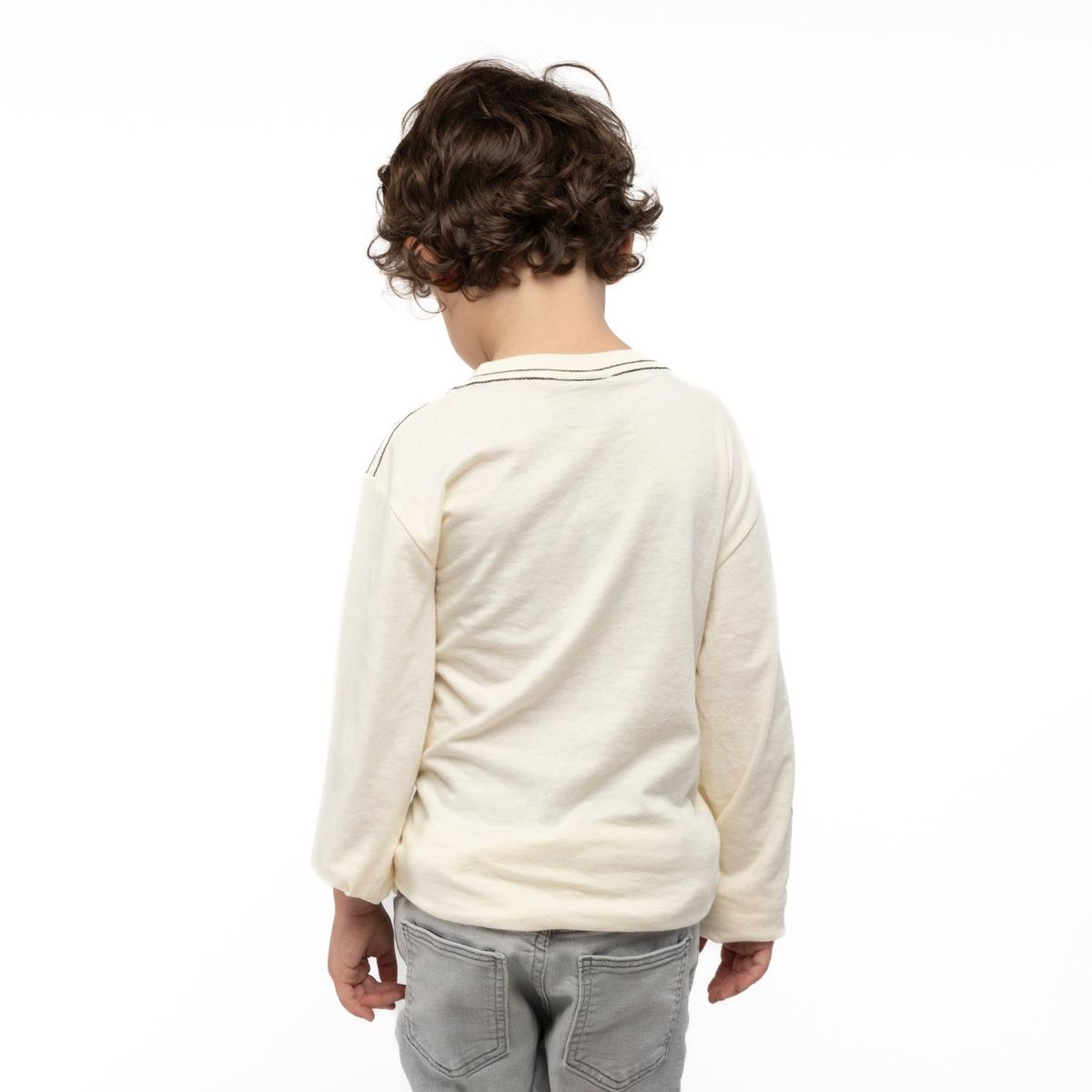 MINECRAFT - Polera Manga Larga Niño Personajes Blanco Minecraft