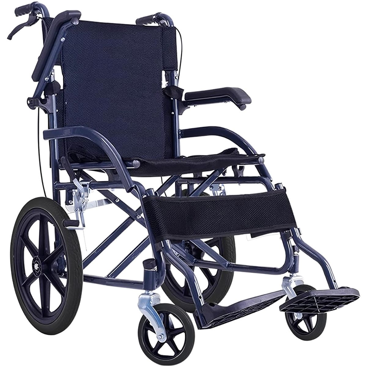 GENERICO - Silla De Ruedas Geriátrica Plegable Apoya Brazos Abatibles