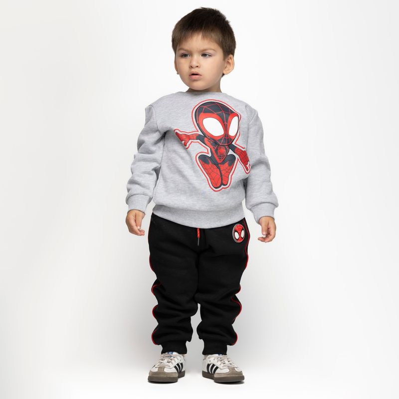 MARVEL - Poleron Niño Spidey Personaje Gris Marvel