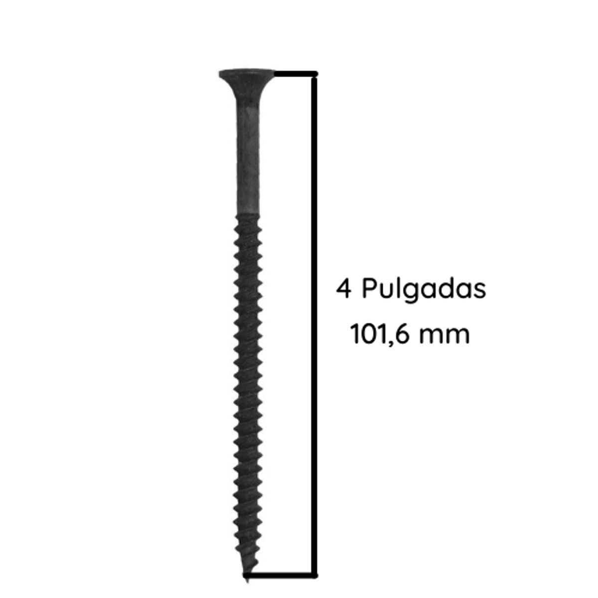 GENERICO - Tornillo Volcanita Rosca Madera CRS Zinc 8 x 4 x 250 Unidades