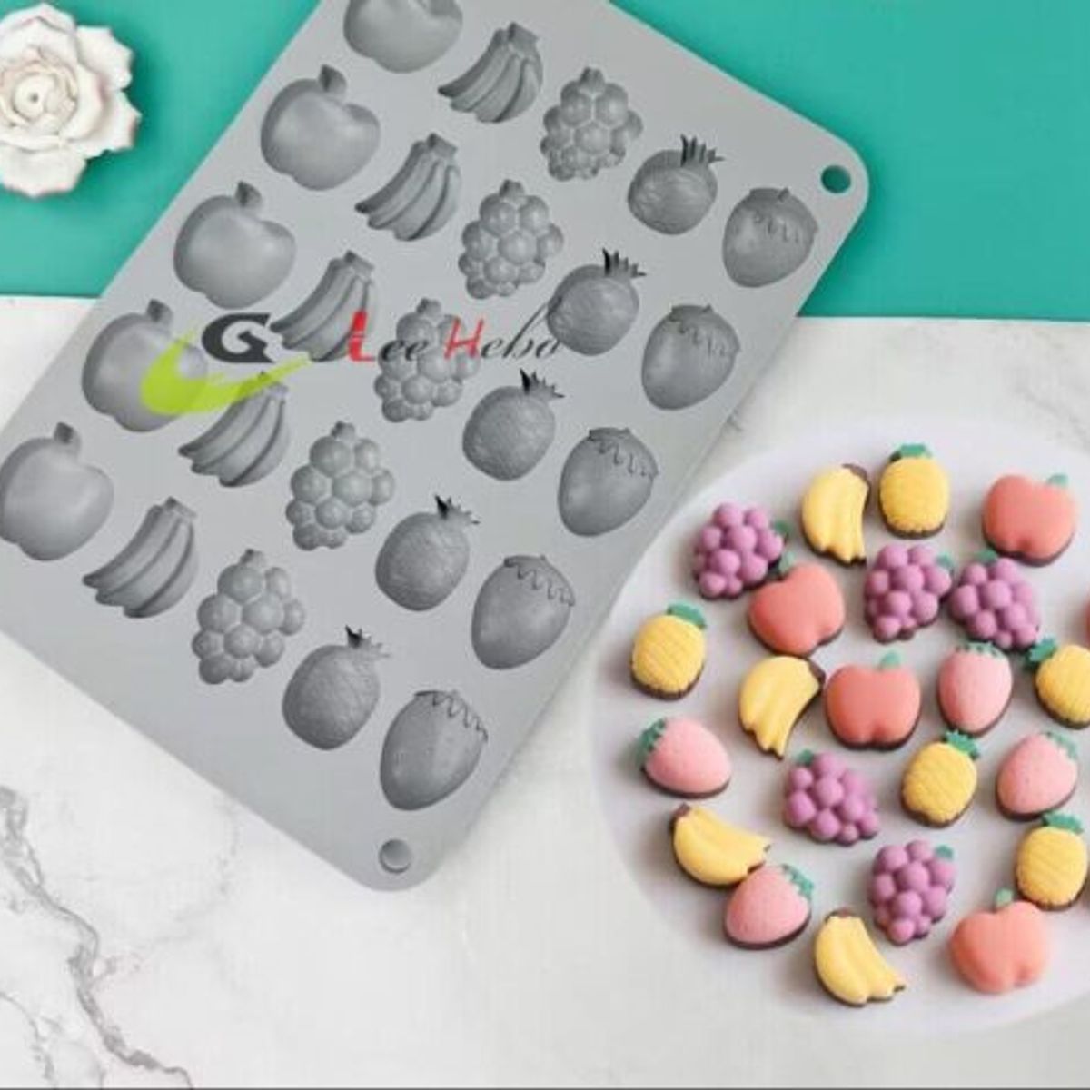 GENERICO - Molde Silicona Silicona Para Chocolate Mini Frutas