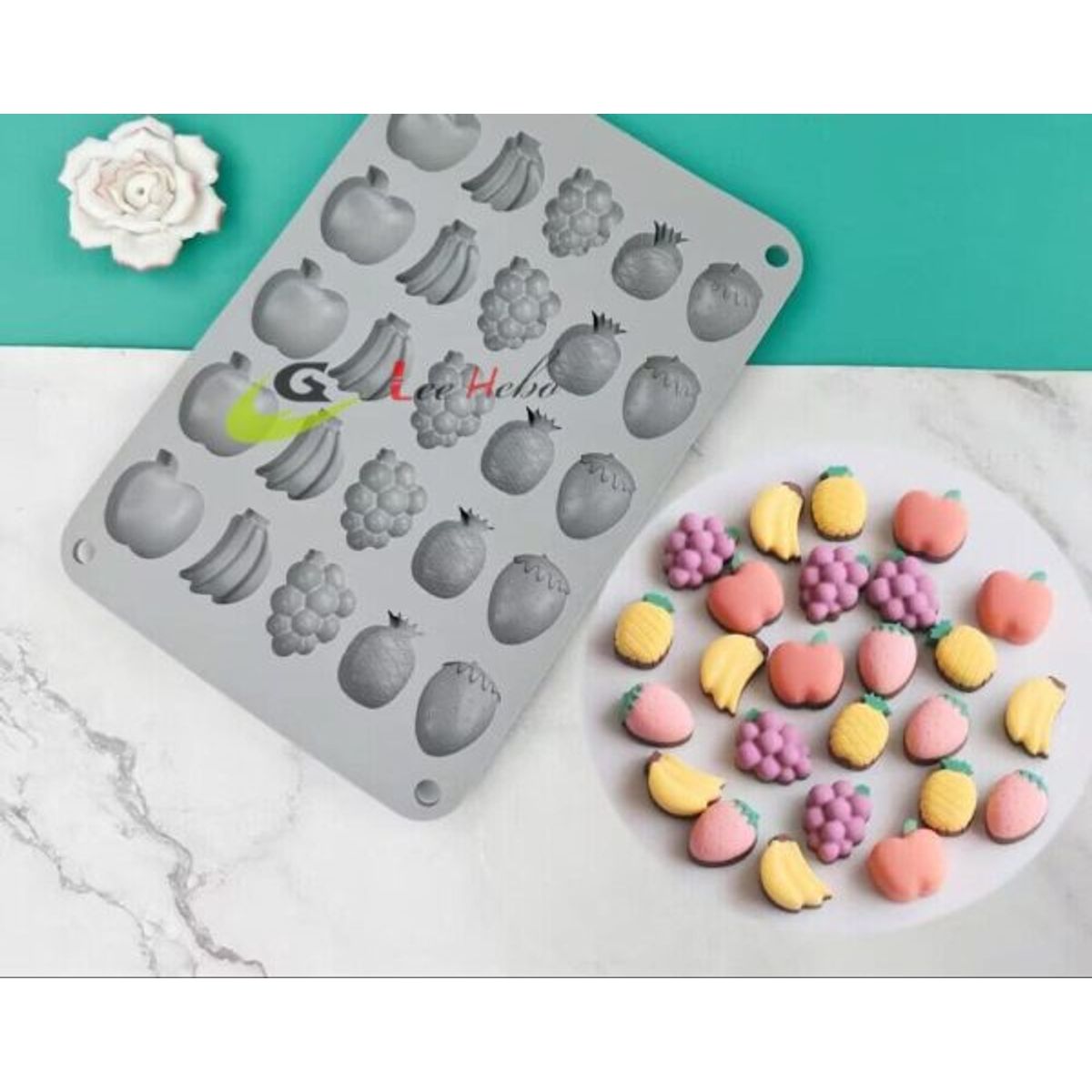 GENERICO - Molde Silicona Silicona Para Chocolate Mini Frutas