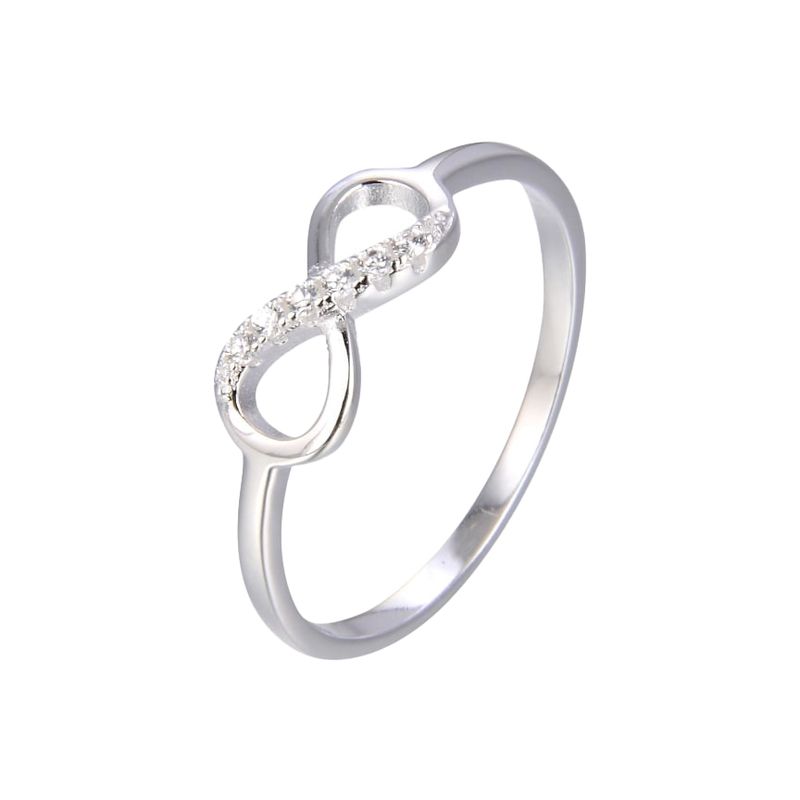 ANDREA COGGIOLA JOYAS - Anillo Cristina  Infinito Circón Plata Fina 925
