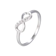 ANDREA COGGIOLA JOYAS - Anillo Cristina Infinito Circón Plata Fina 925