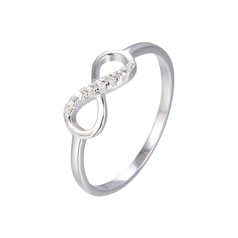 ANDREA COGGIOLA JOYAS - Anillo Cristina  Infinito Circón Plata Fina 925