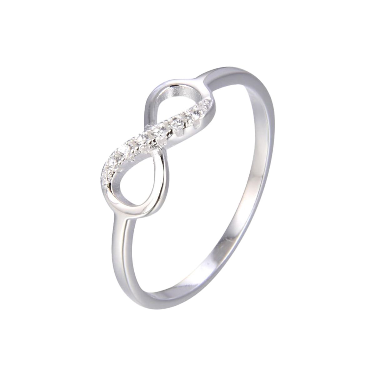 COGGIOLA - Anillo Cristina  Infinito Circón Plata Fina 925