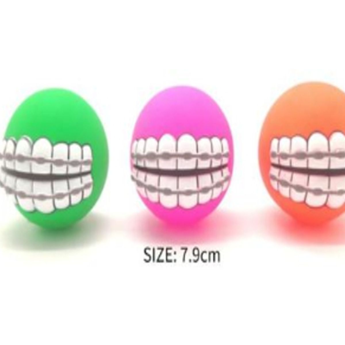 GENERICO - Pelota Juguete Para Perros Colores Surtidos Diseño Dientes